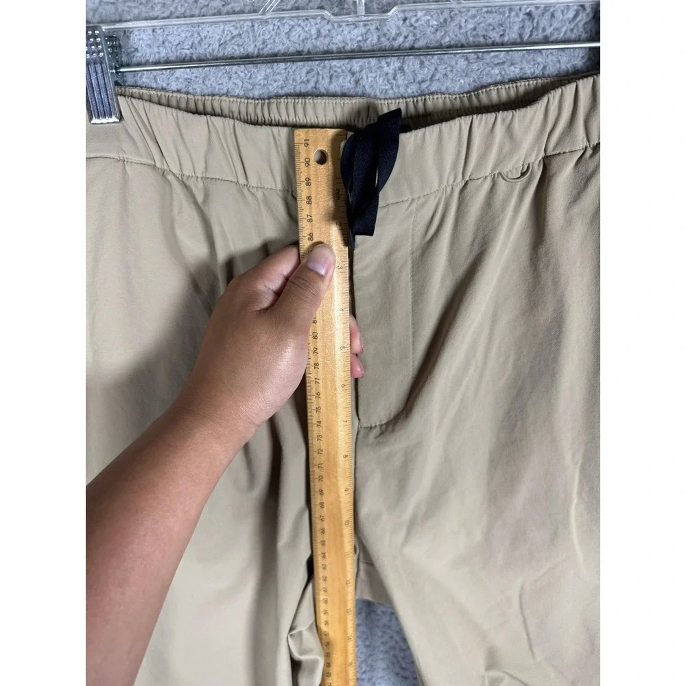 FIGS PRO Mens Scrub Pants Large Short Tan Khaki‎ Elastic Waist Stretch Medical